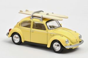 NOREV841007 - VW Käfer 1303, Baujahr 1973, Pastellgelb mit Surfbrett-Motiv – Jet-Car