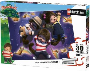 NAT86374 - Puzzle 30 Teile MONCHHICHI mit Poster