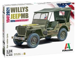 ITA3635 - JEEP WILLYS MB 80. Jahrestag 1941-2021 zum Zusammenbauen und Lackieren