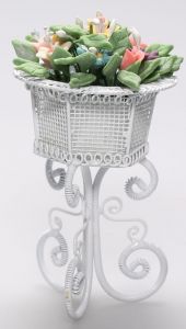 AKI0255 - Miniatur-Blumentopf für Puppenhaus Maße Höhe 9 cm x 4 cm breit