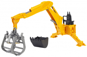 BRU2338 - Bagger und Greifer auf Hydraulikarm Maßstab: 1/16