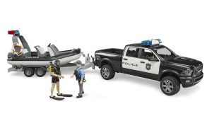 BRU2507 - DODGE RAM 2500 Polizei mit Anhänger und Boot