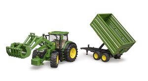 BRU3155 - JOHN DEERE 7R350 mit Frontlader und Anhänger
