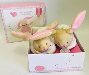 DC3035 - Hausschuhe von der Geburt bis 6 Monate Kaninchen - Pink