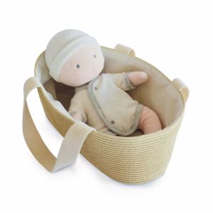 DC3626 - BABY MIT KORB - Weiß und Grau