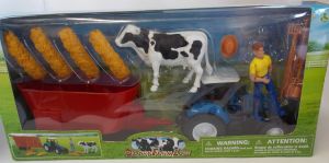 NEW05015 - Bauernset mit Bauernkuhblautraktor und Mischer