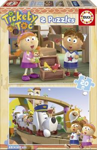 EDU15940 - 2 Puzzles 20 Teile TICKETY TOC 28 x 20 cm