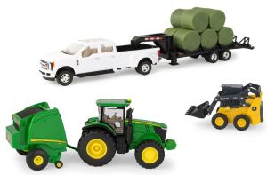 ERT46771 - JOHN DEERE 7230R mit Ballenpresse 569; 4x4; Frontlader 318G