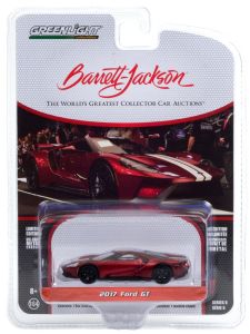 GREEN37220-E - FORD GT 2017 Metallic-Rot Barrett Jackson wird im Blister verkauft