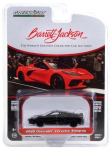 GREEN37220-F - CHEVROLET Corvette Stingray schwarz 2020 Barrett Jackson im Blister verkauft