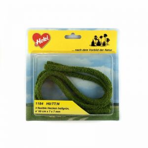 HEK1184 - 3 flexible Hecken hellgrün – 7 x 7 mm – 50 cm lang.