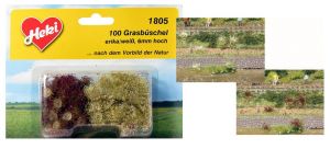 HEK1805 - Set mit 10 weiß und lila blühenden Grasbüscheln 6 mm
