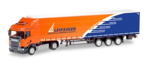 HER307444 - SCANIA R13 HL 4x2 mit Halbplane 3 Achsen Transport Leipziger