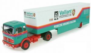 IXOTTR014 - MERCEDES BENZ LPS 1632 4x2 und Kastenwagen Vaillant Porsche Kremer Racing Transport