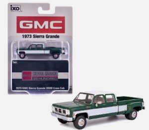 IXO-IA64006 - GMC Sierra Grande 3500 Doppelkabine 1973 Grün/Weiß (Blisterverpackung)