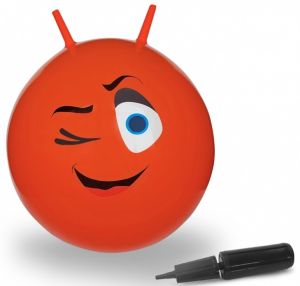 JAM460460 - Red Wink Smiley Hüpfball mit Pumpe