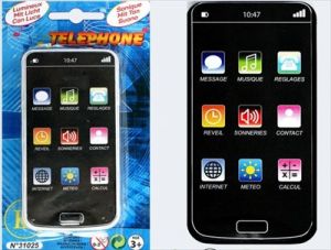 LPB31025 - Kunststoff-Smartphone mit Ton und Licht - 19 cm - Zufälliges Modell
