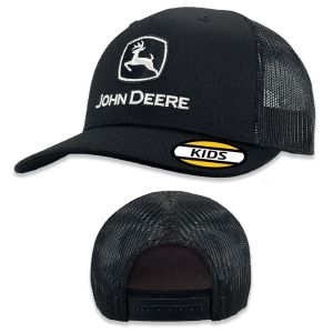 JA5308-3345-BK - JOHN DEERE Schwarze Kappe mit Netzrücken