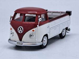 CAR13456 - VOLKSWAGEN Typ 1 Bus Pick-up Burgunderrot und Weiß