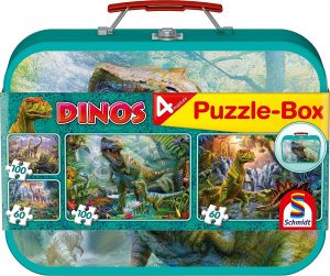 SCM56495 - 2 Puzzles mit 60 Teilen und 2 Puzzles mit 100 Teilen - DINOSAURES.