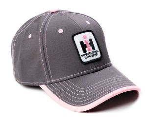 PIH45 - Gorra gris con detalles rosas y logo de IH.