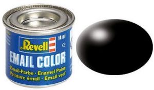 REV32302 - Satinschwarze Emaillefarbe 14ml