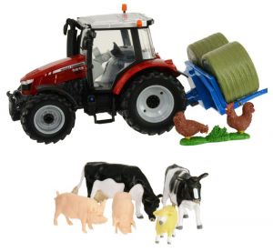 BRI43205 - Massey-ferguson 5612 mit Zubehör und Tieren