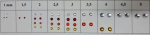 ART04353O - 2 orangefarbene runde Lichter 2;5 mm