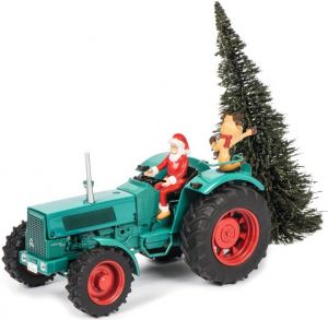 SCH7802 - HANOMAG mit Weihnachtsmann und Tanne