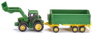 SIK1843 - JOHN DEERE mit Lader und 3-Achs-Anhänger Ech:1/87