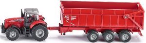 SIK1844 - MASSEY FERGUSON mit 3-Achs-Anhänger Ech:1/87