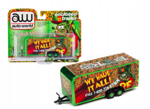 AWSP106 - Geschlossener 2-Achs-Anhänger Rat Fink - We hault it all - grün und rot