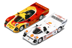 SPAYCOMBO64005 - PORSCHE 962C SHELL COMBO #18 24H Le Mans 1988 und #17 Dunlop Supercup 1987 HJ.STUCK