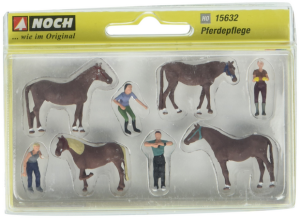 NOC15632 - Lot von 4 Pferden und Figuren