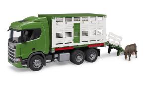 BRU3548 - SCANIA Super 560R 6x4 Viehtransporter mit einer Kuh