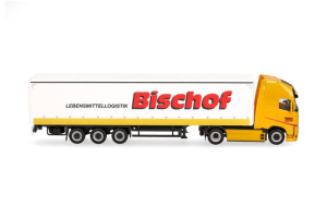 HER319348 - VOLVO FH GL XL electric 4x2 mit 3-Achs-Planenanhänger mit Ladebordwand BISCHOF