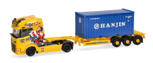 HER320672 - DAF XG 4x2 mit 20-Fuß-Container-Aufbau Acargo, 3-Achs-OPEN TOP HANJIN