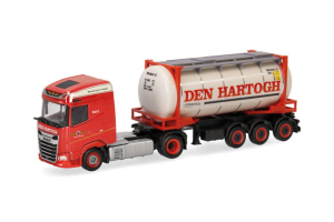 HER320344 - DAF XG 4x2 mit Containeraufbau 3-Achs DEN HARTOGH