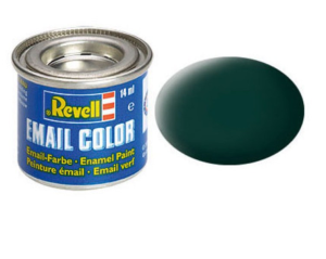 REV32140 - Mattschwarze grüne Emaillefarbe 14ml