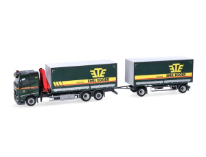 HER320504 - VOLVO FH GL FD 2020 6x2 mit Kran und 1+1-Achsen-Anhänger von EMIL EGGER