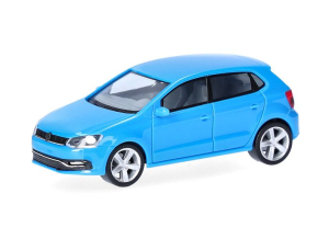 HER014366 - VOLKSWAGEN Polo 5-türig Typ 6C blau und schwarz – 2 Teile zum Zusammenbauen