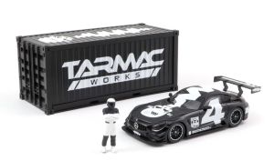 T64-008-4A4W - MERCEDES AMG GT3 #4 2018 mit Container und Schwarzweißfigur