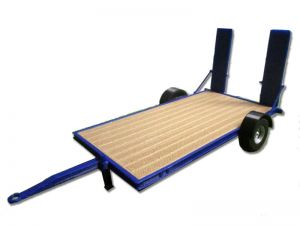 UM162BLEU - Low platform with ramps in kit to assemble already painted blue