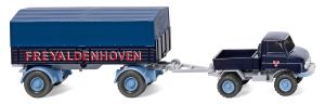 WIK037104 - MERCEDES UNIMOG U411 4X2 Pritsche mit 2-Achs-Anhänger