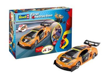 REV00911 - Orangefarbenes Rennauto zum Zusammenbauen