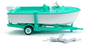 WIK009503 - Motorboot - Farbe weiß und hellgrün