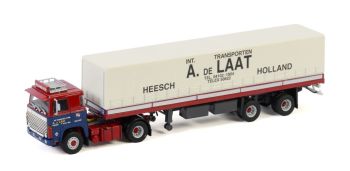 WSI01-3048 - SCANIA 140 4x2 mit Planenanhänger 2 Achsen A. DE LAAT
