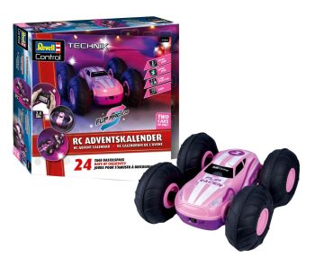 REV01058 - Funkgesteuerter Adventskalender: Flip Racer, rosa zum Zusammenbauen