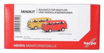 HER013093-005 - VOLKSWAGEN T3 Bus gelb und rot – 2 Teile zum Zusammenbauen