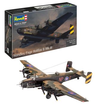 REV03756 - HANDLEY Page Halifax B Mk.III Militärflugzeug zum Zusammenbauen und Lackieren